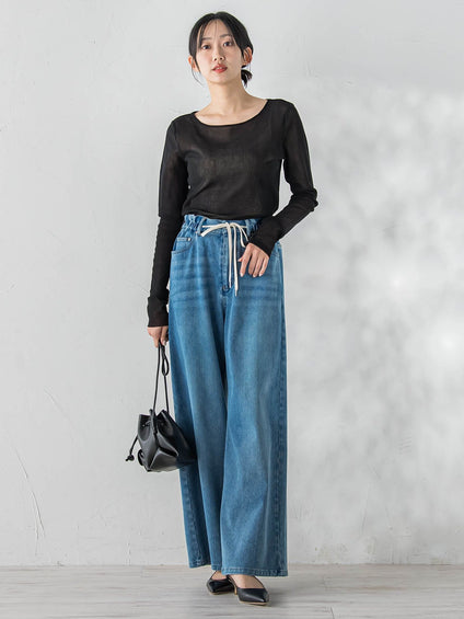 コットンサラチュールカットソー