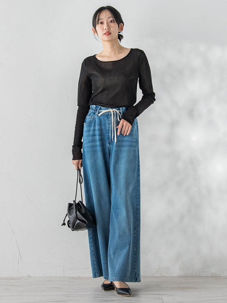 コットンサラチュールカットソー