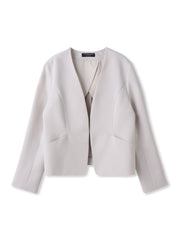 【WEB限定 13号】トリクシオンノーカラージャケット≪セットアップ対応/手洗い可能≫