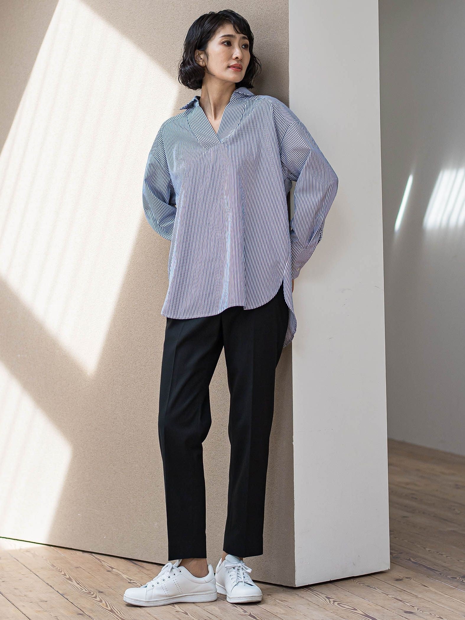 【WEB限定】”3コーデが叶う2点セット”ニット×シャツ≪手洗い可能≫