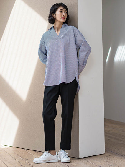 【WEB限定】”3コーデが叶う2点セット”ニット×シャツ≪手洗い可能≫