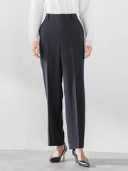 【大きいサイズ】ハイストレッチカルゼストレートパンツ