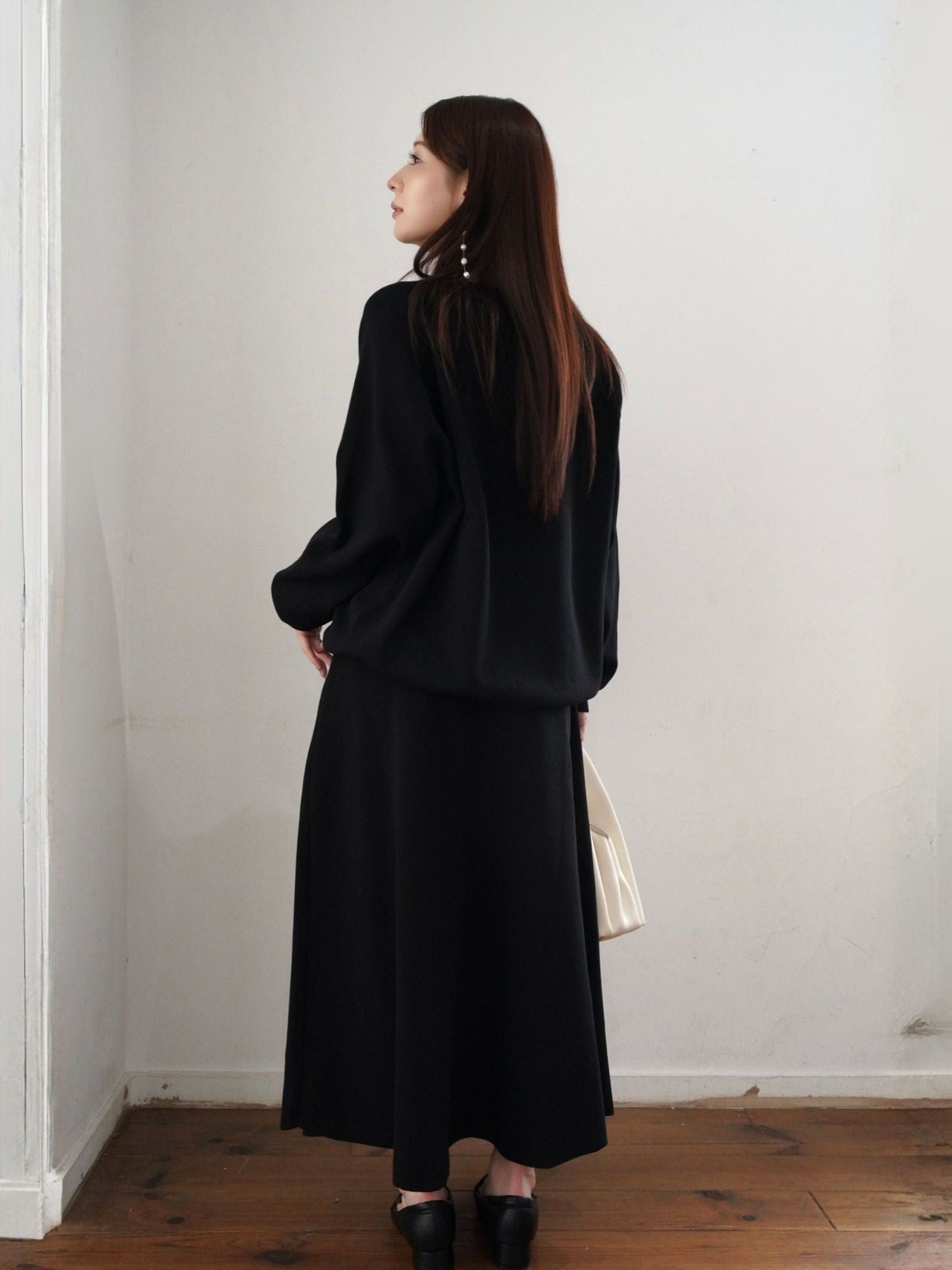 ［SET］Crew Neck×A-Line Knit Setup≪手洗い可能≫