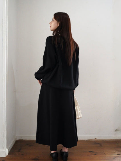 ［SET］Crew Neck×A-Line Knit Setup≪手洗い可能≫