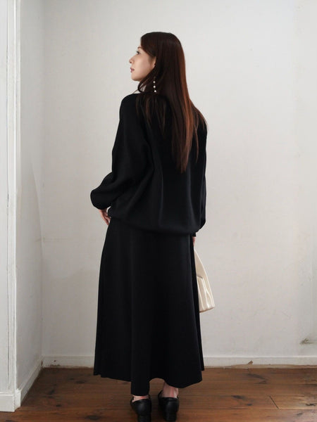 ［SET］Crew Neck×A-Line Knit Setup≪手洗い可能≫