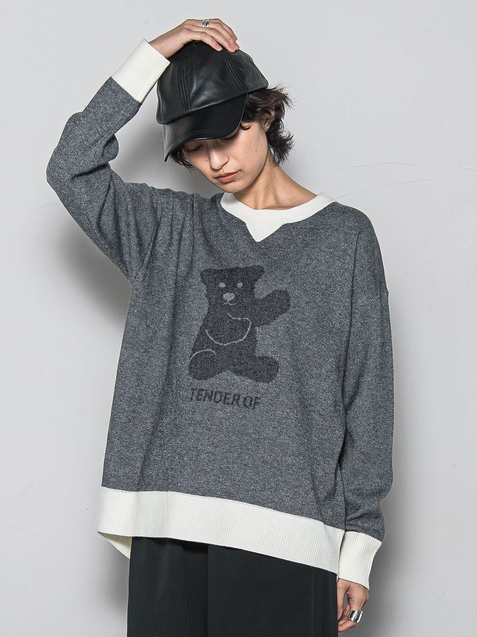 BEARジャカードニット≪手洗い可能≫