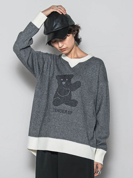 BEARジャカードニット≪手洗い可能≫