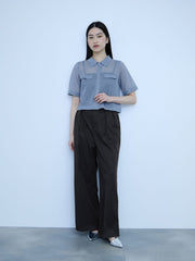 【大人の抜け感】ツイルチノワイドパンツ