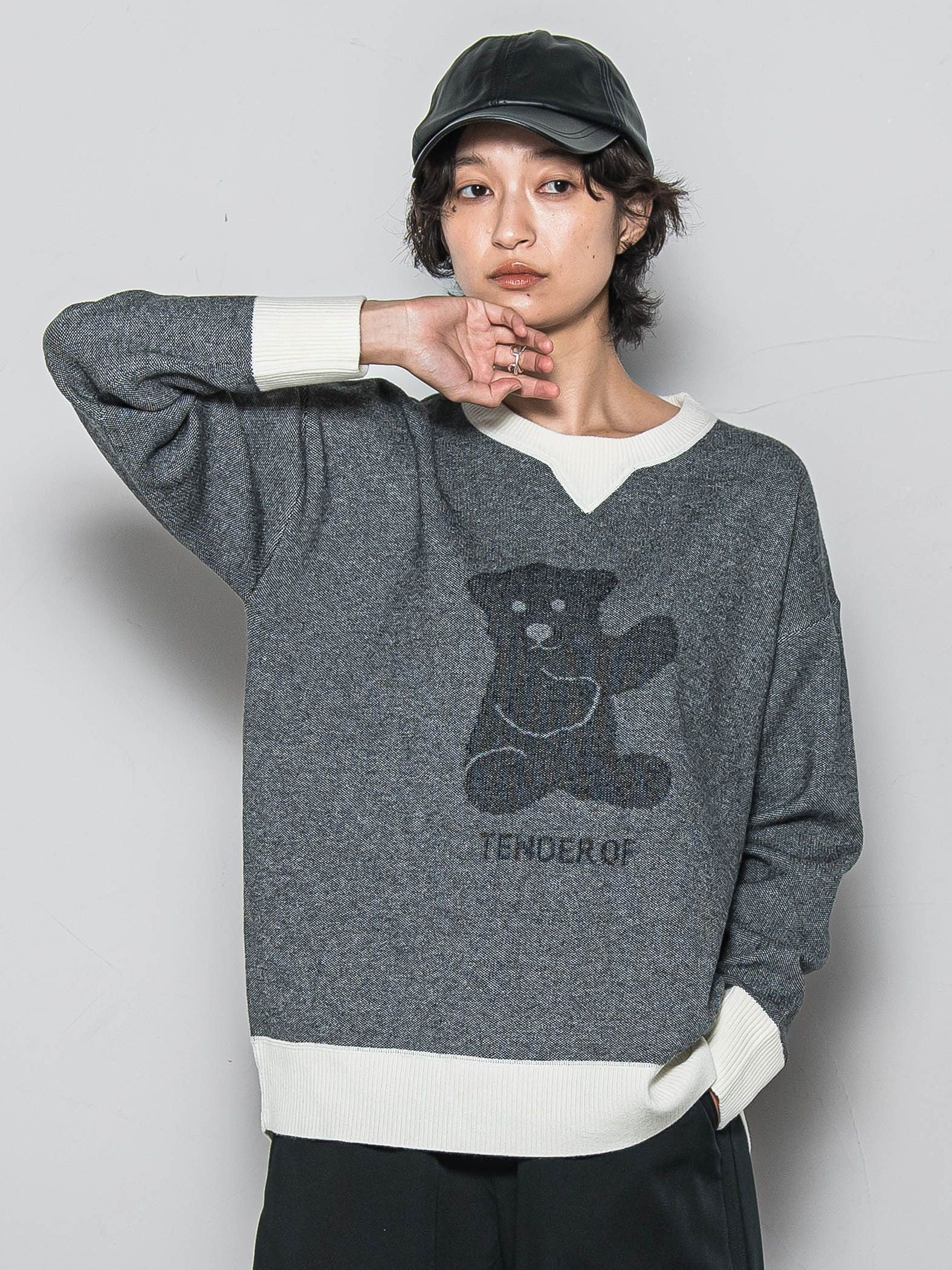 BEARジャカードニット≪手洗い可能≫