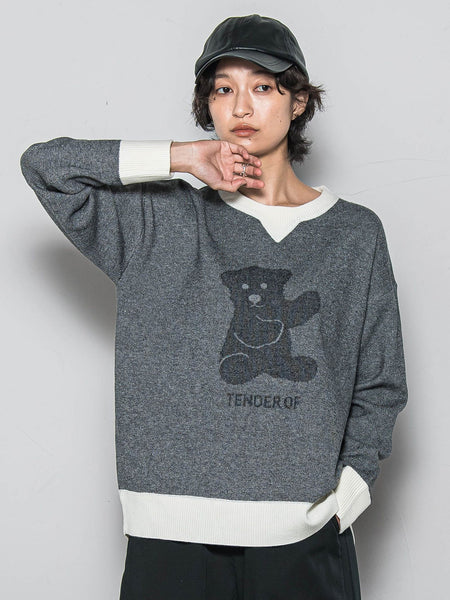 BEARジャカードニット≪手洗い可能≫