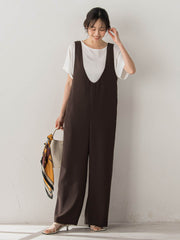 Uネックオールインワン