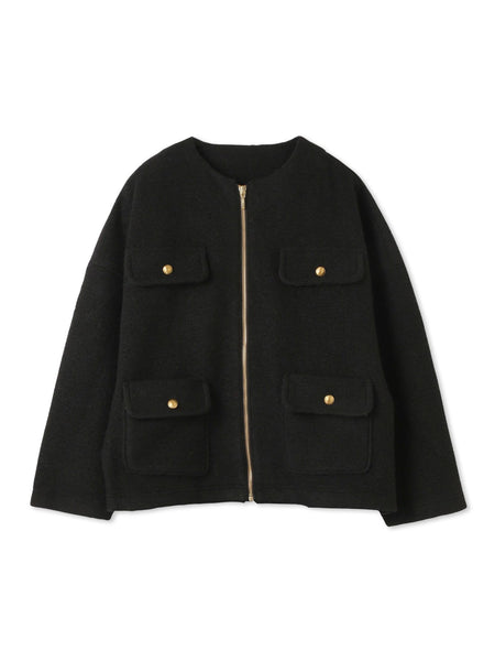 イタリアンエアリー4ポケットZIPブルゾン≪手洗い可能≫