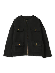 イタリアンエアリー4ポケットZIPブルゾン≪手洗い可能≫