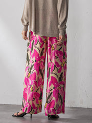 IPEKERフラワープリントイージーワイドパンツ