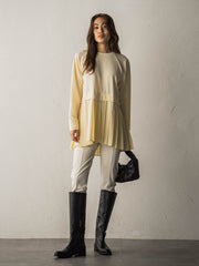 プリーツドッキングプルオーバー≪洗濯機で洗える≫