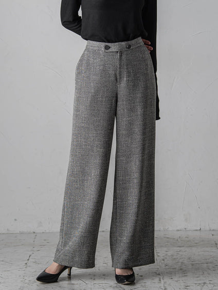 ノンウールツィードパンツ≪洗濯機で洗える/セットアップ対応≫