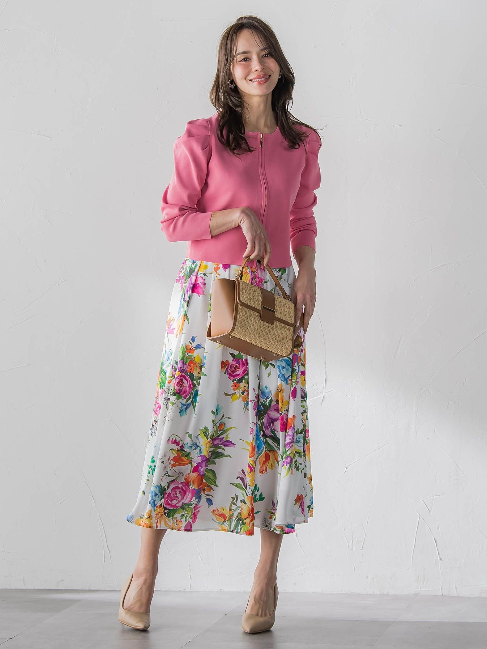 パフスリーブダブルジップブルゾン