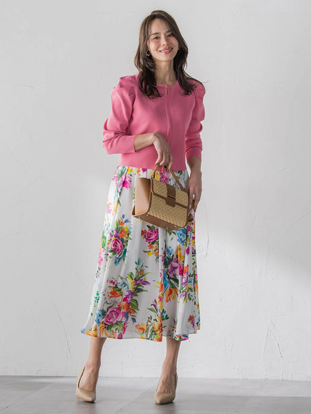 パフスリーブダブルジップブルゾン