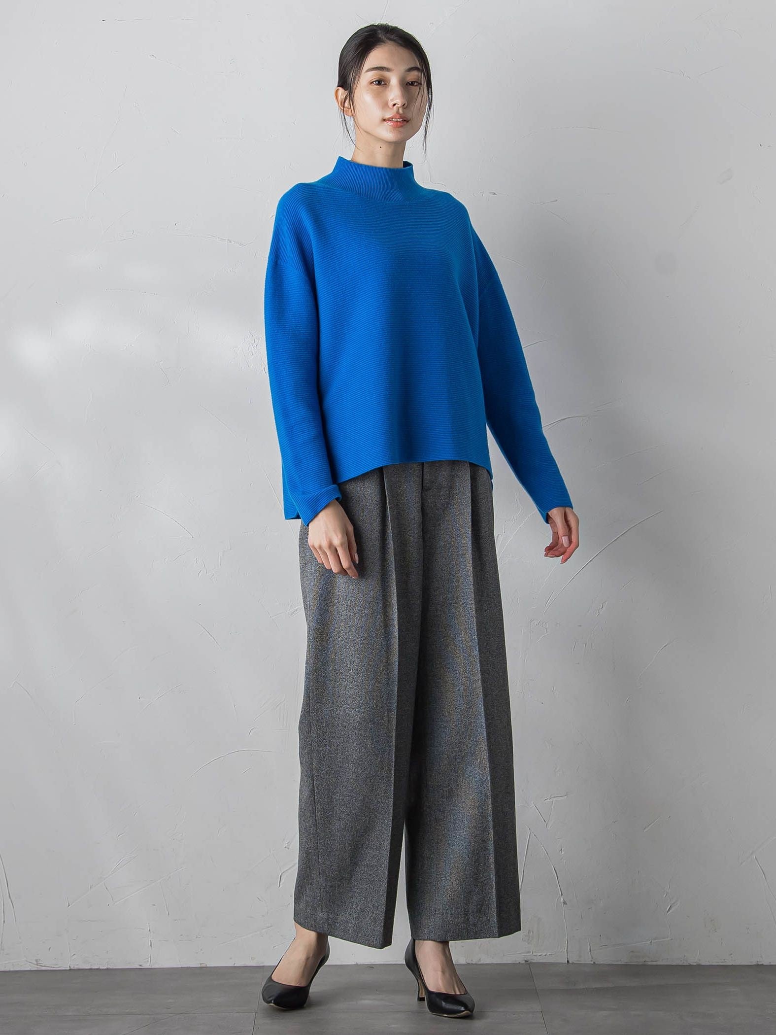 【大きいサイズ/カタログ掲載】CHESSハイネックニットプルオーバー