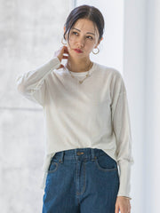 【WEB限定】ベーシックウールクルーネックニット≪洗える≫