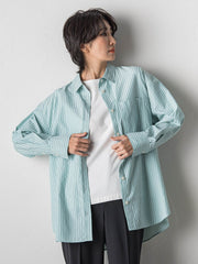 ドビーストライプシャツ