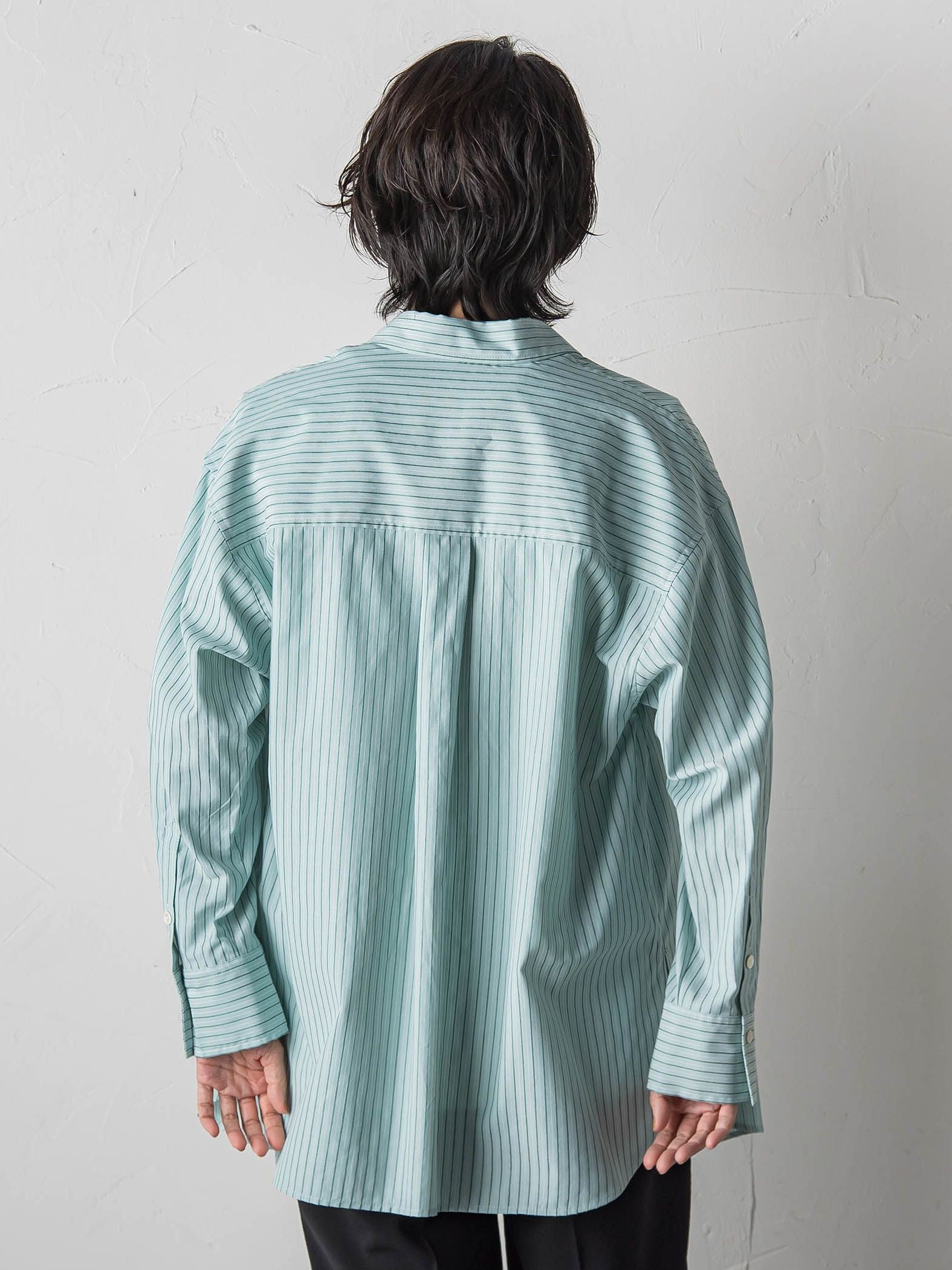 ドビーストライプシャツ