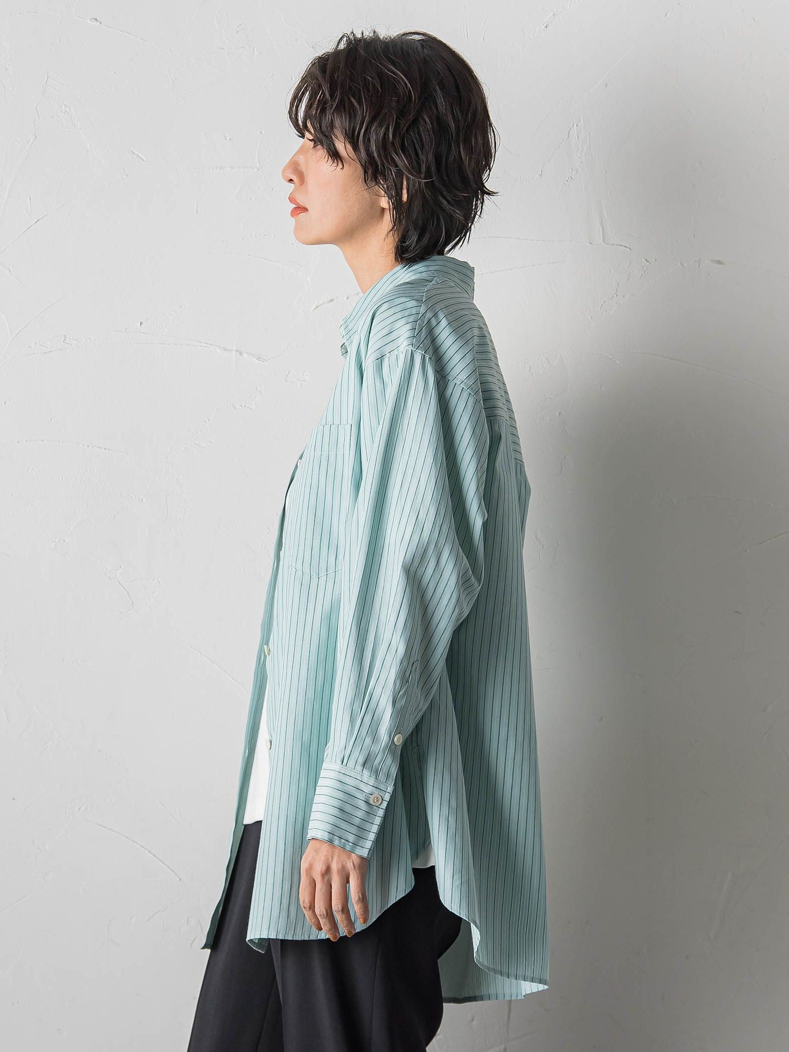 ドビーストライプシャツ