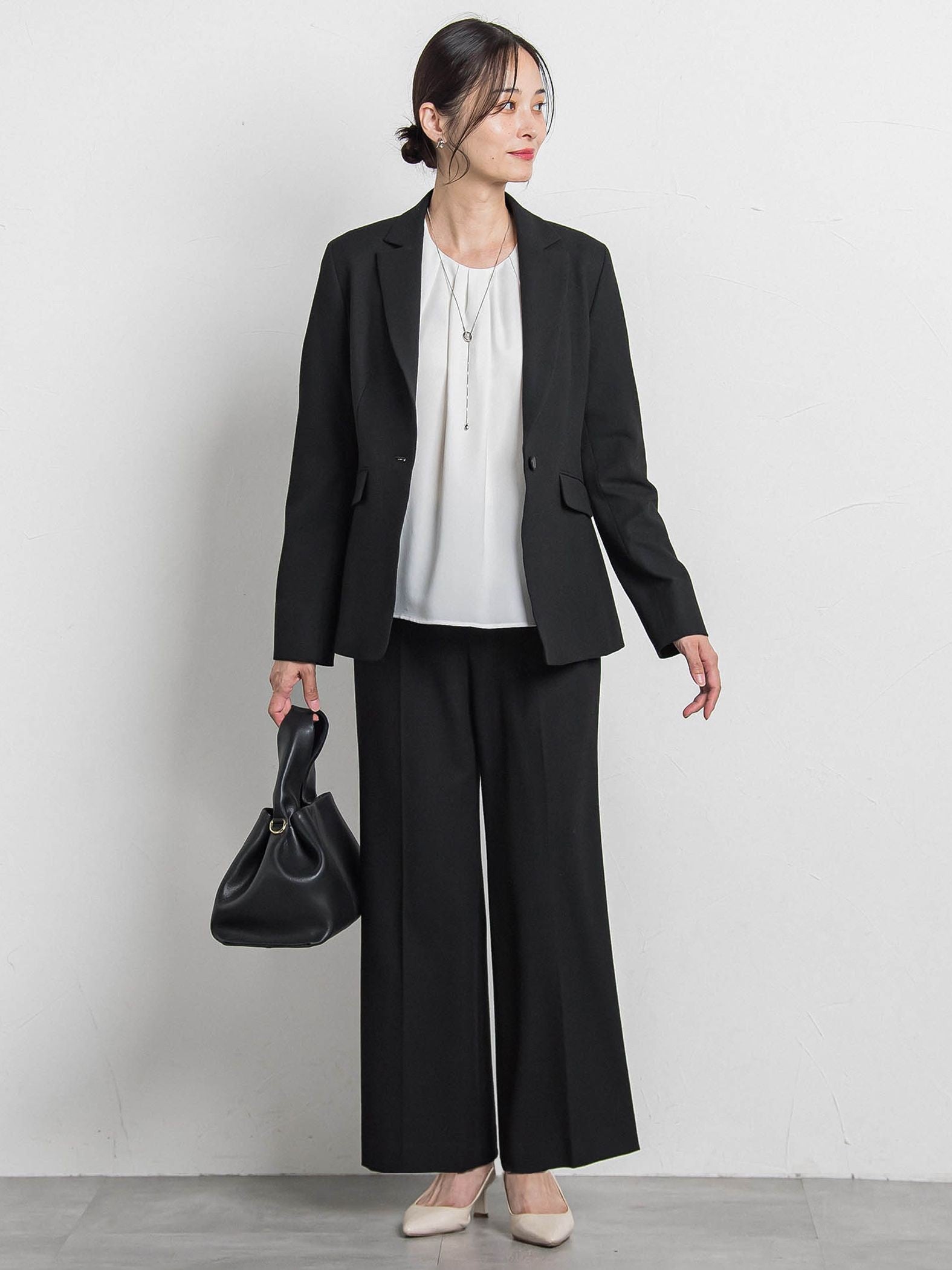 両面起毛ワイドパンツ≪WEB限定13号/洗える/セットアップ対応≫