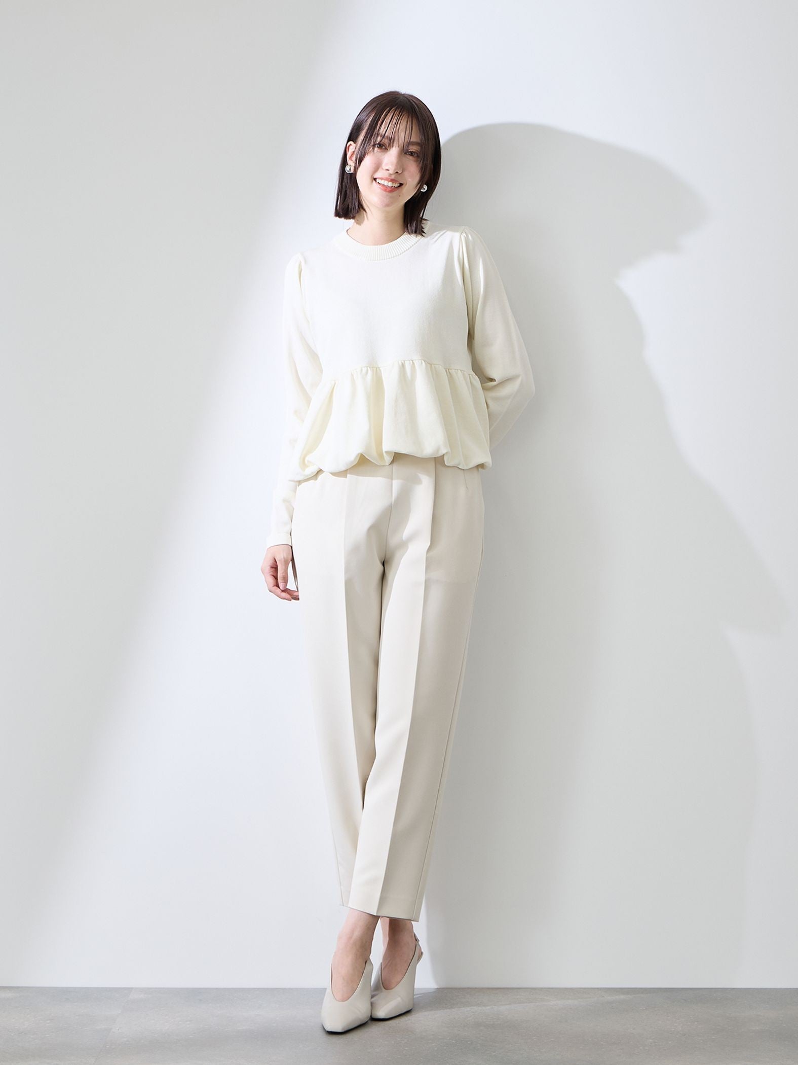 バルーンヘムニットプルオーバー≪手洗い可能≫