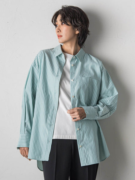 ドビーストライプシャツ
