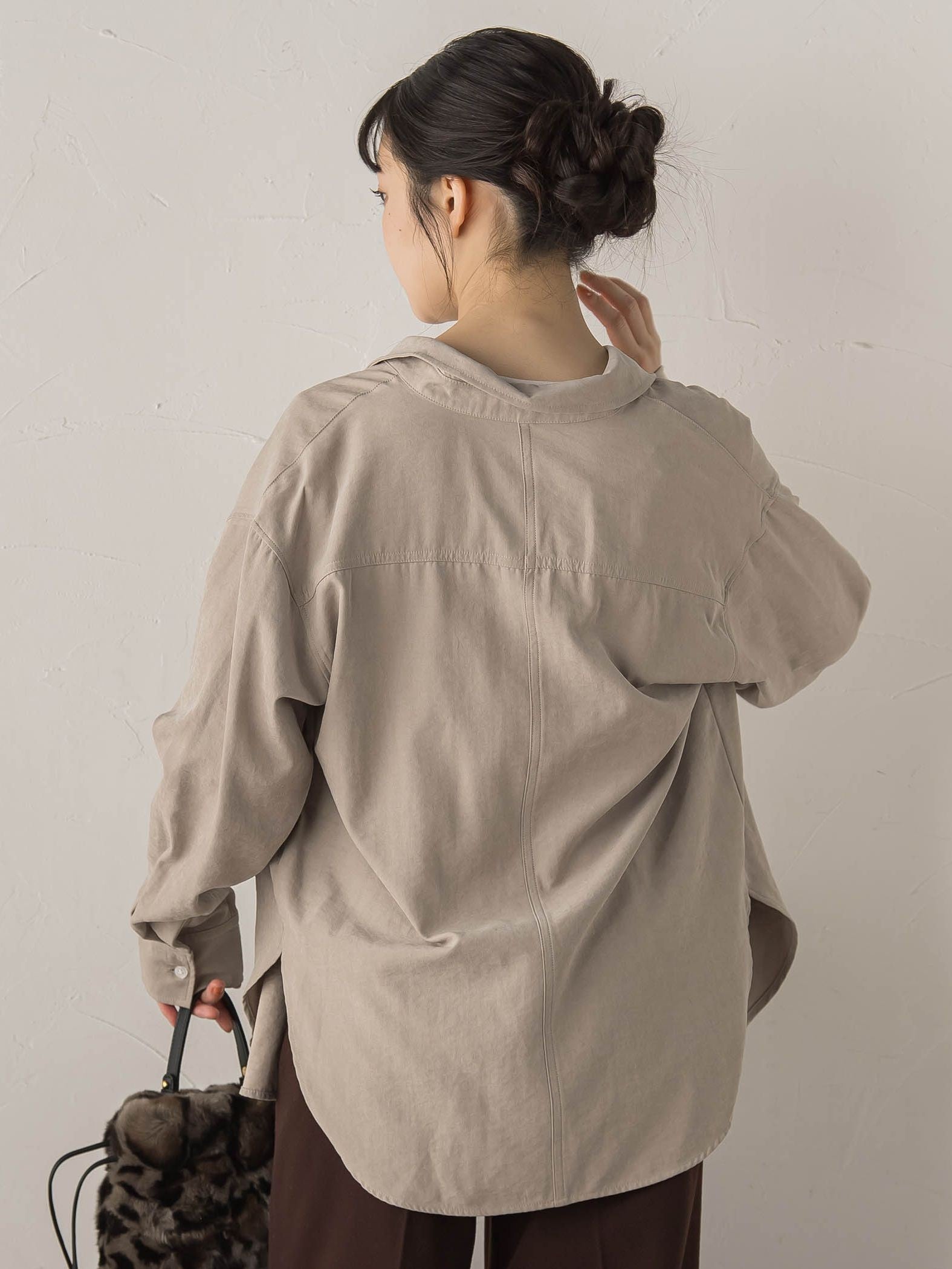 【WEB限定】E/Nピーチシャツ≪手洗い可能≫