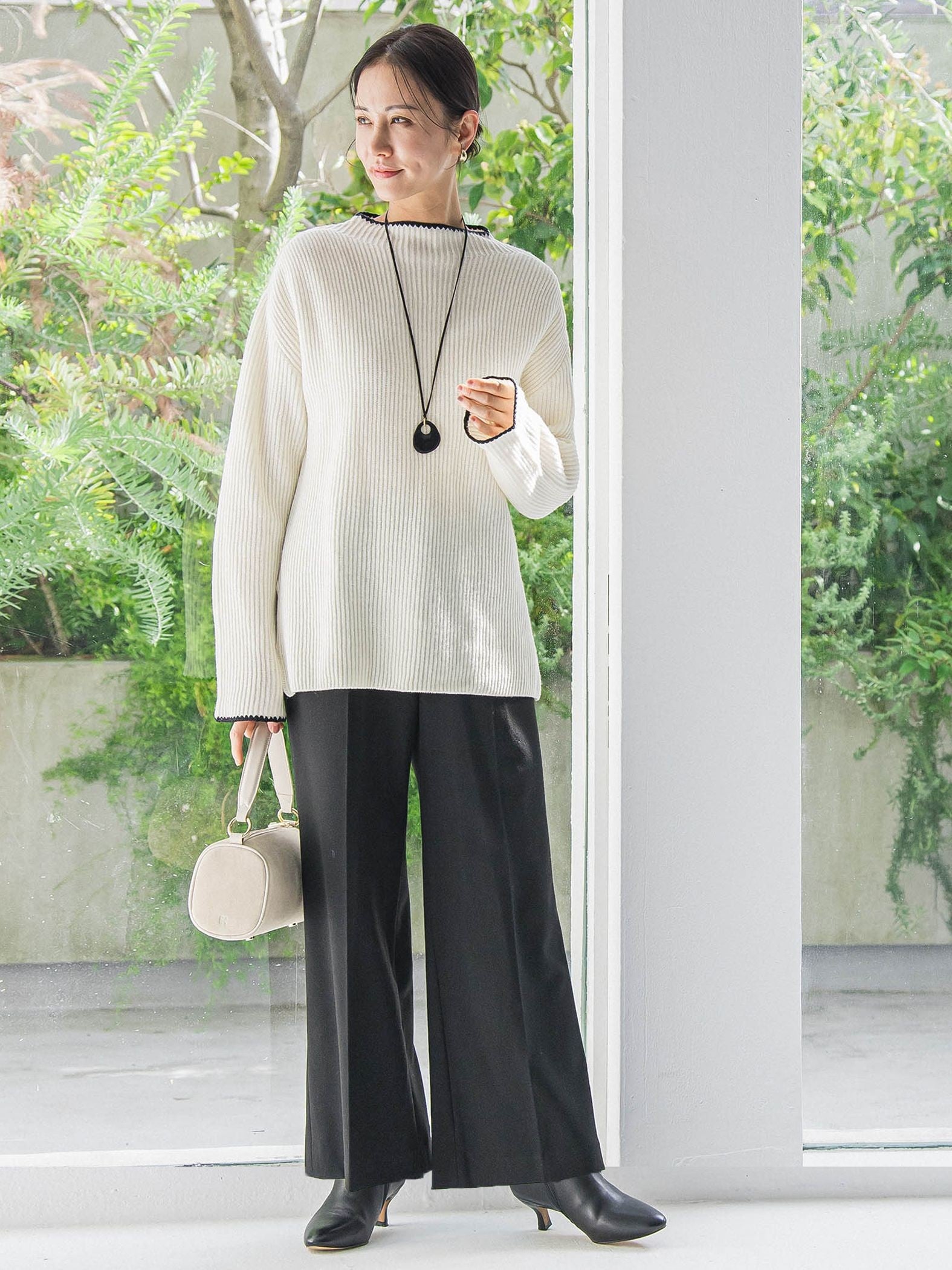 両面起毛ワイドパンツ≪WEB限定13号/洗える/セットアップ対応≫