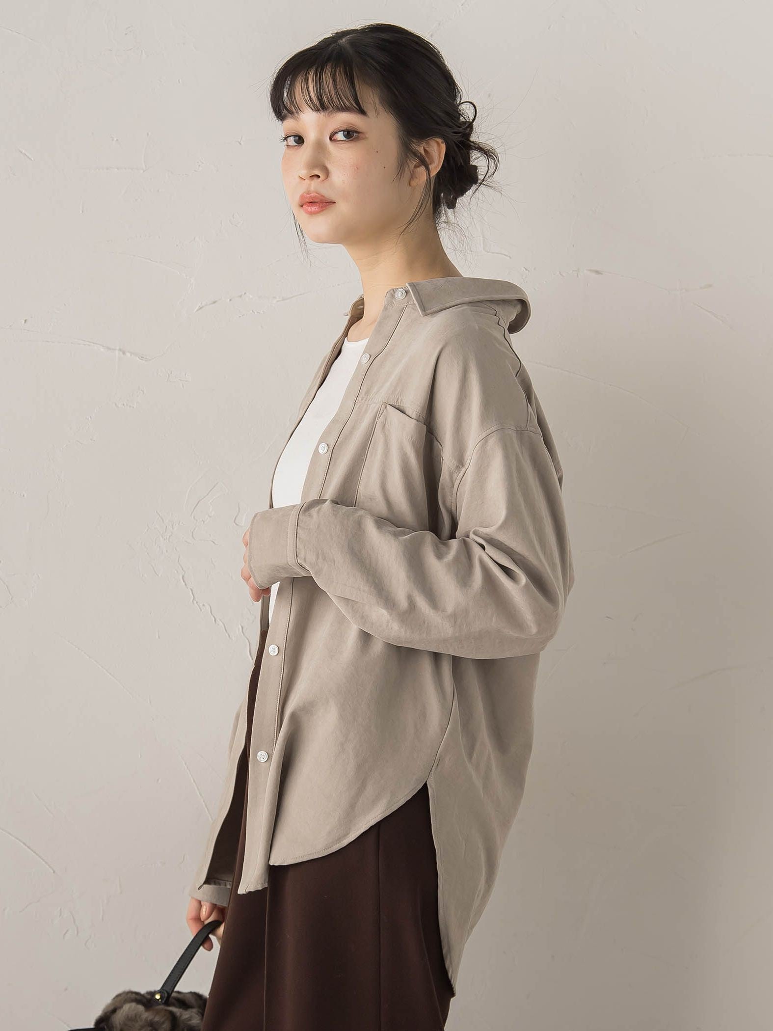 【WEB限定】E/Nピーチシャツ≪手洗い可能≫