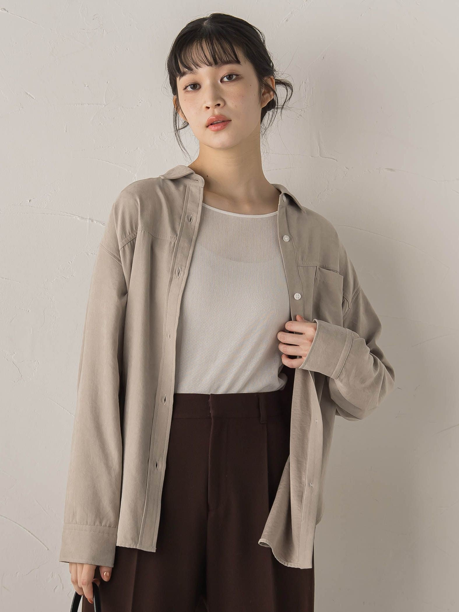 【WEB限定】E/Nピーチシャツ≪手洗い可能≫