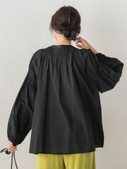 コットンシアーボイルブラウス