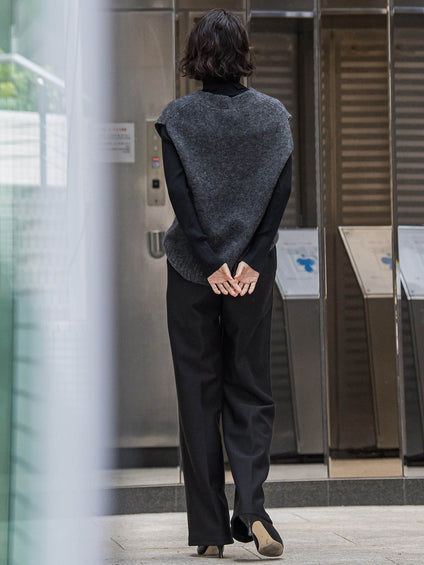 【大きいサイズ】モヘアスパンコールニット≪手洗い可能≫