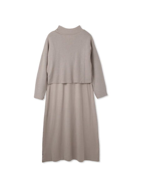 カシュクールニットアンサンブルワンピース≪手洗い可能≫