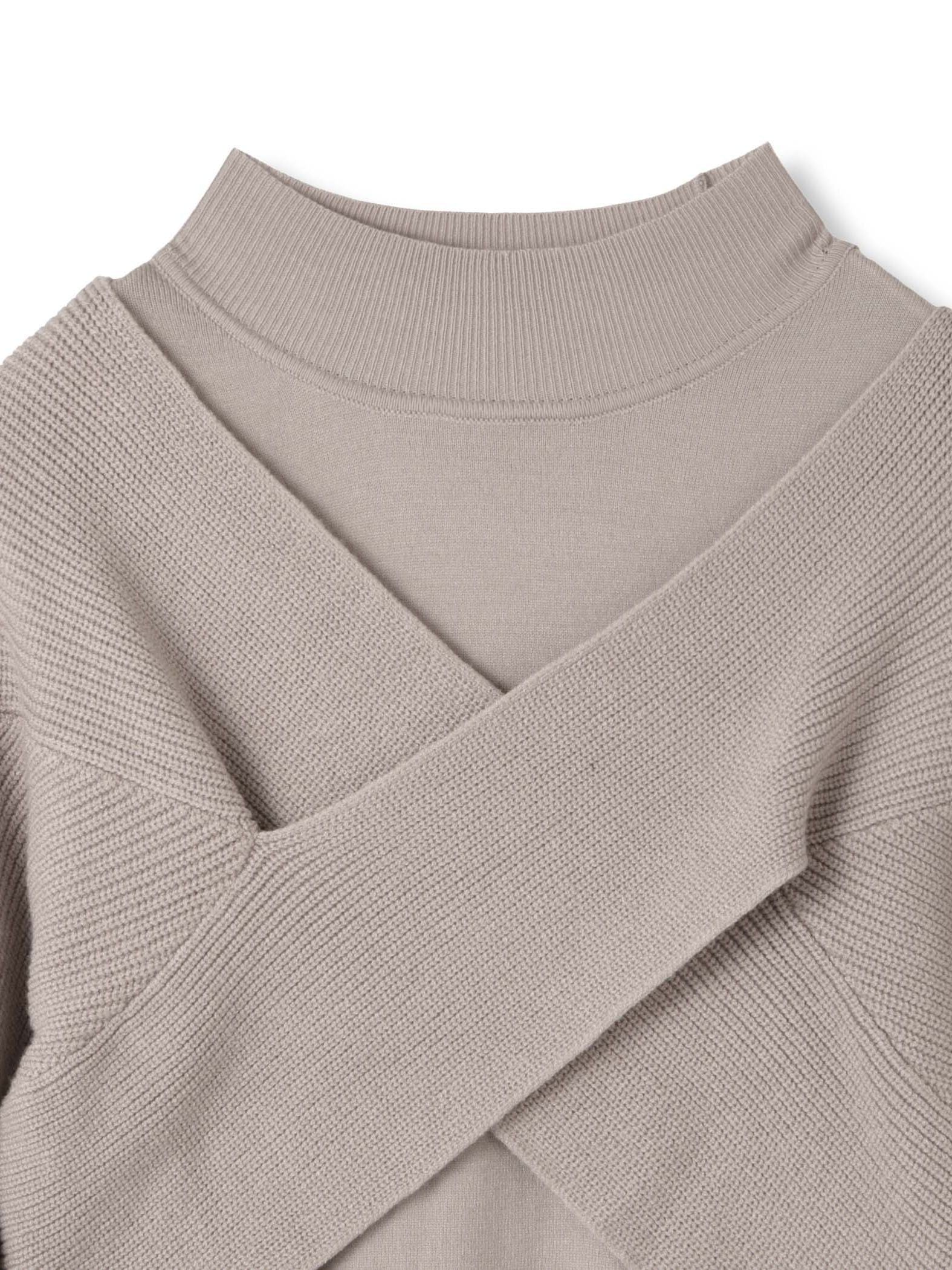 カシュクールニットアンサンブルワンピース≪手洗い可能≫