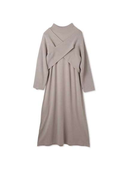 カシュクールニットアンサンブルワンピース≪手洗い可能≫