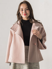 スタンドカラーショートコート