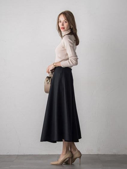 【新色追加】スパンコールリブタートルニット