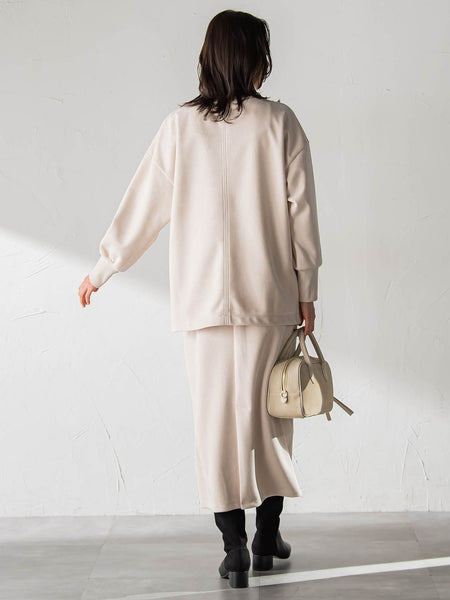 【WEB限定】フェイクスエードプルオーバー≪セットアップ対応/洗える≫