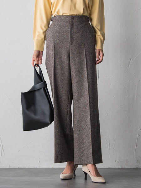 ウールラメシャンブレーパンツ