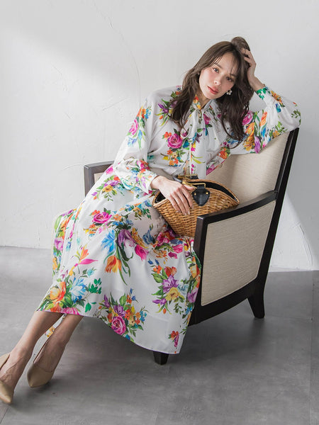 ビッグフラワーブーケスカート