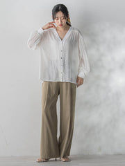 ワイドポケットタックパンツ
