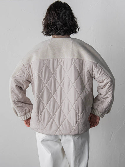 【biyori】キルティングノーカラーブルゾン