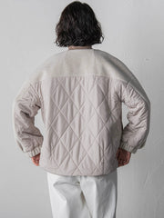 【biyori】キルティングノーカラーブルゾン