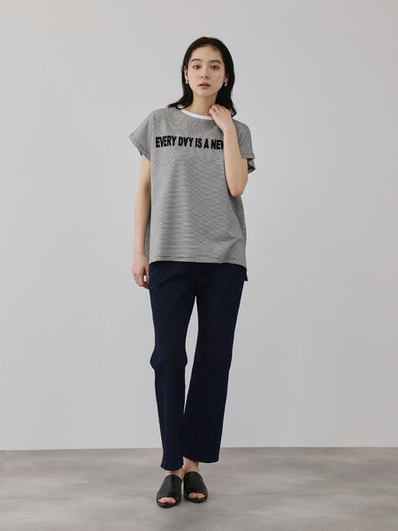 ナローボーダーステートメントTシャツ | QUEENS COURT（クイーンズ