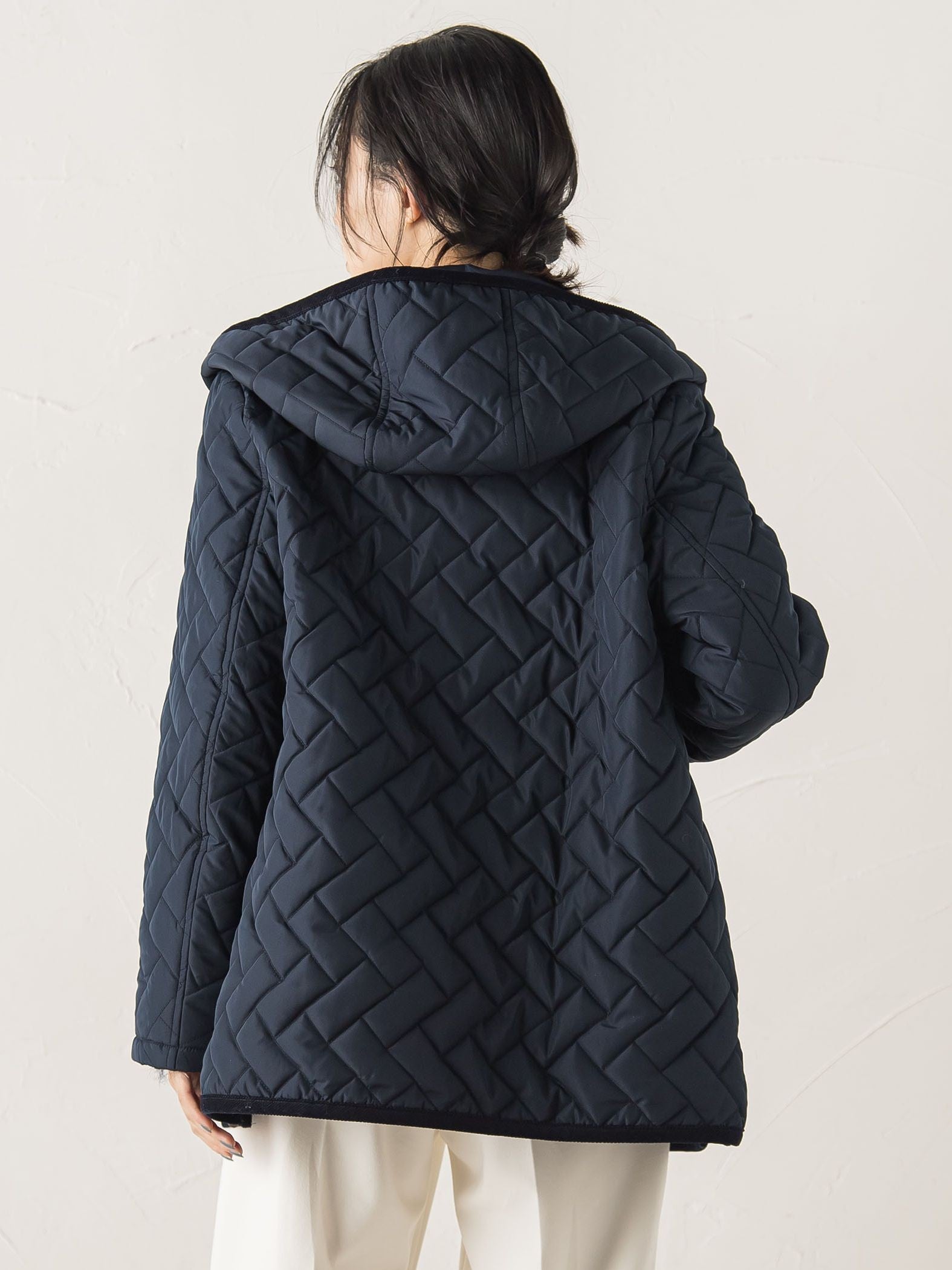 【WEB限定】ポリエステルタフタキルトコート