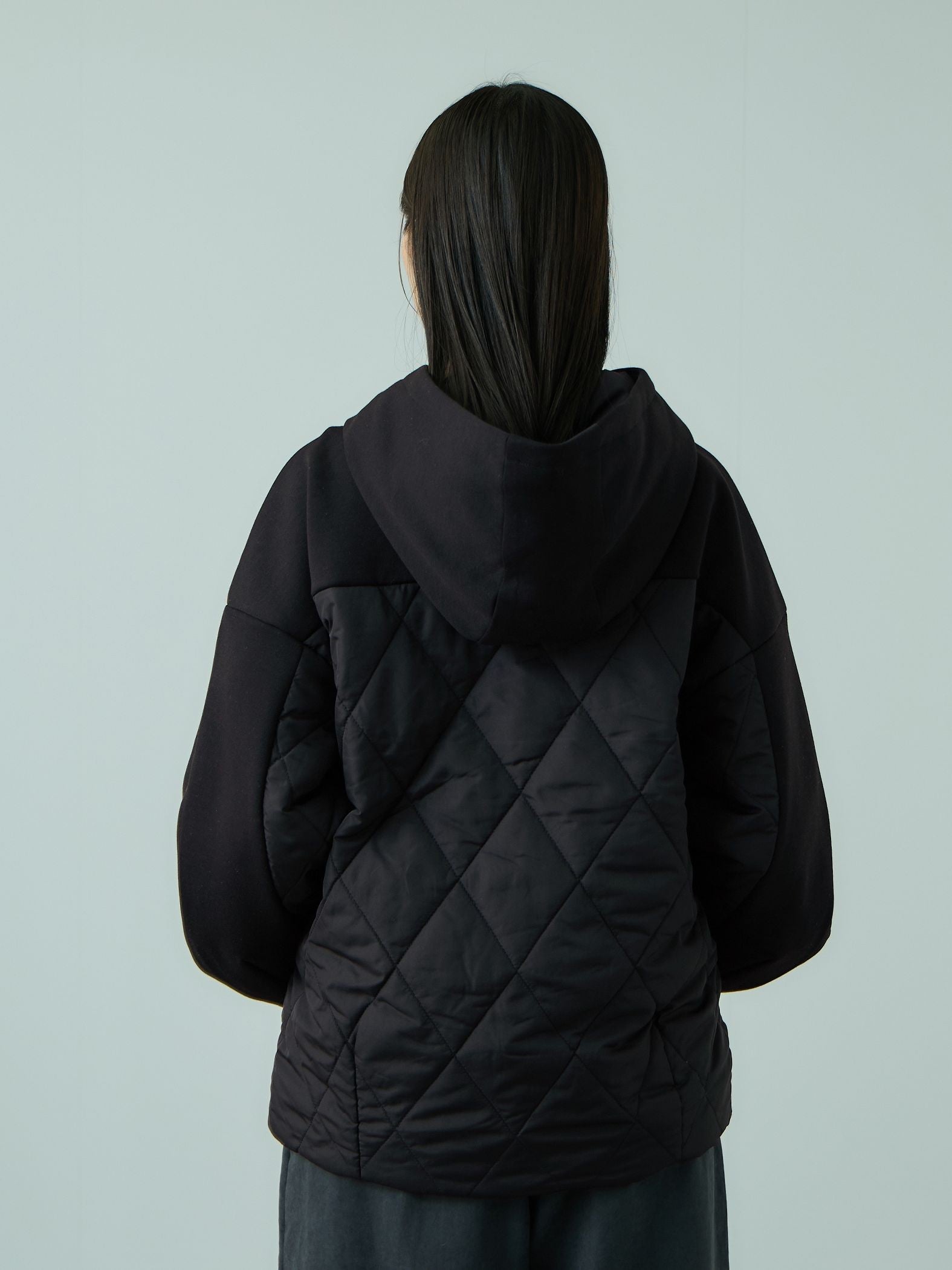 キルトダンボールコクーンスリーブブルゾン